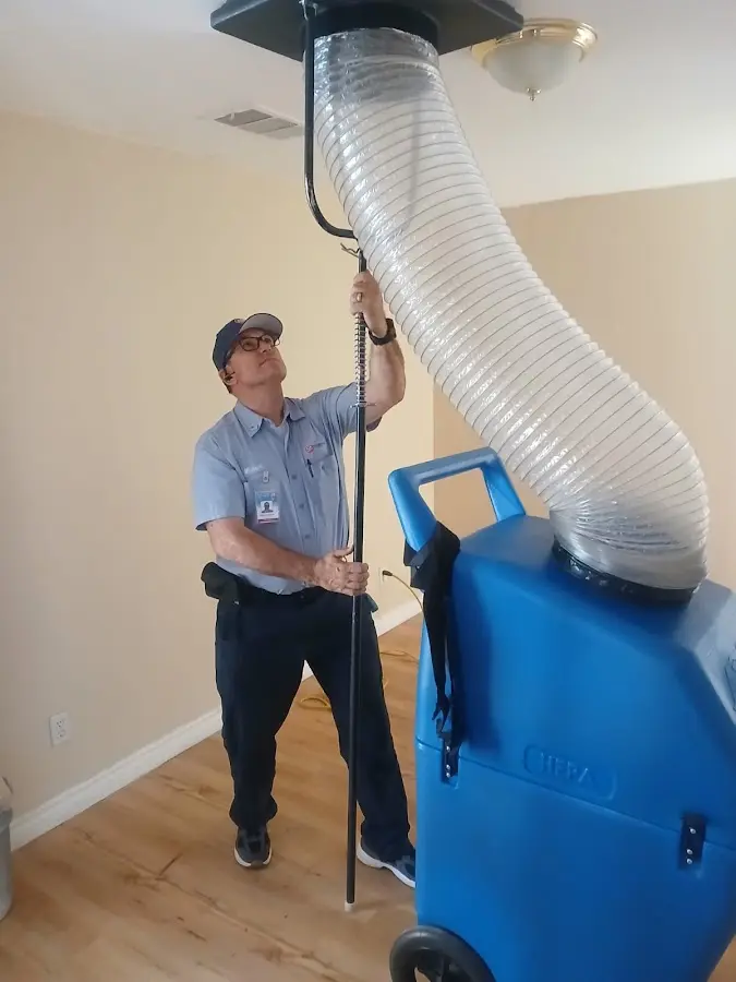 HVAC Installation technician using HEPA equipment in Ladera Ranch
